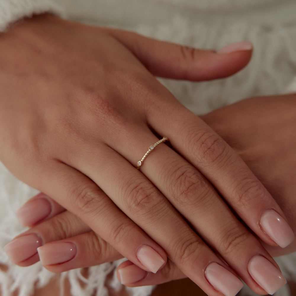 Damla Taşlı Burgu Tasarım Yüzük