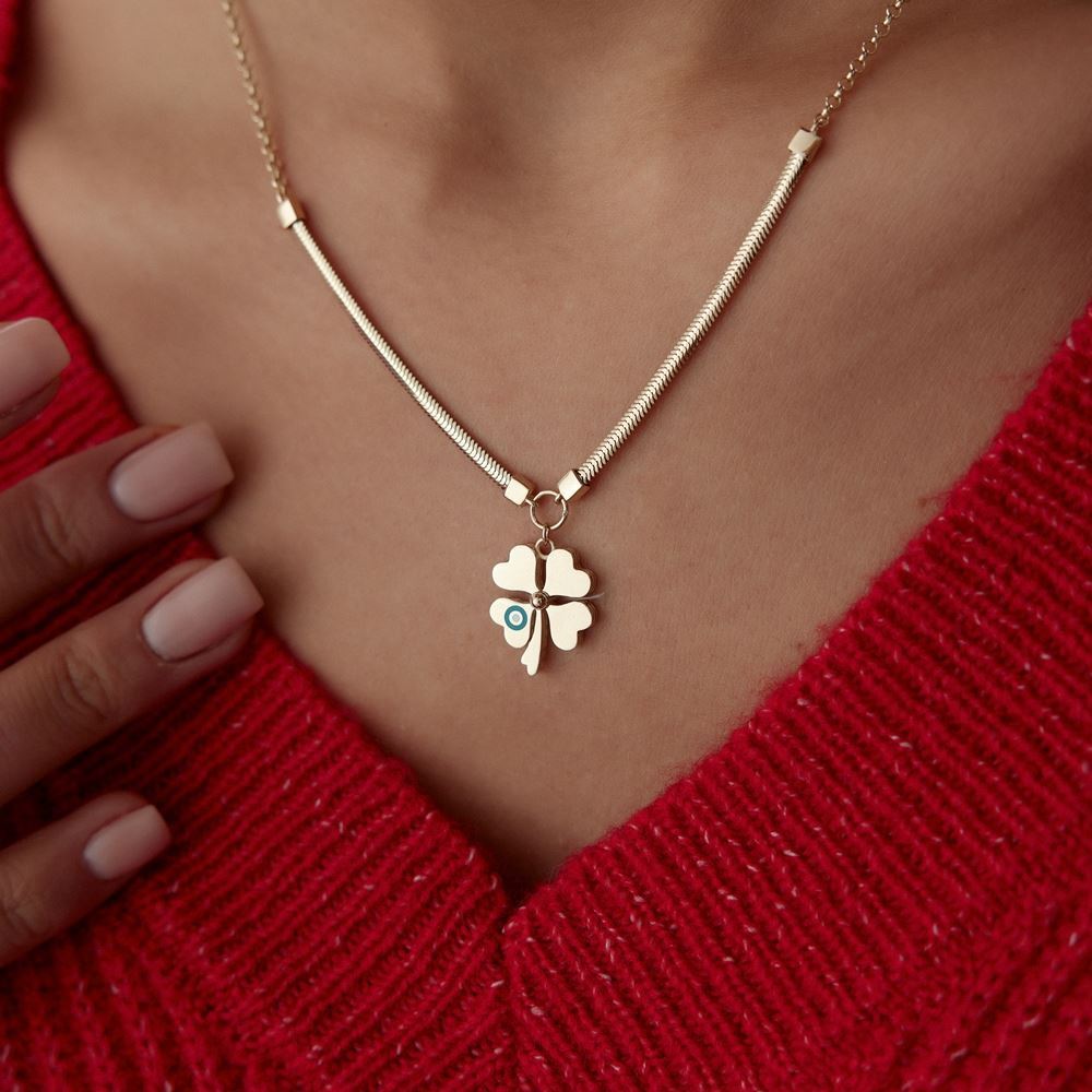 Balıksırtı Yonca Kolye