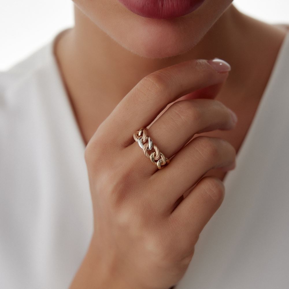 Üç Renk Burgu Yüzük