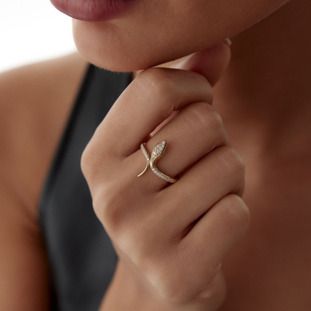 Taşlı Yılan Yüzük