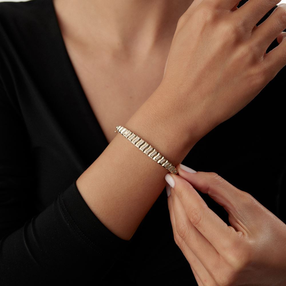 Taşlı Tasarım Kelepçe