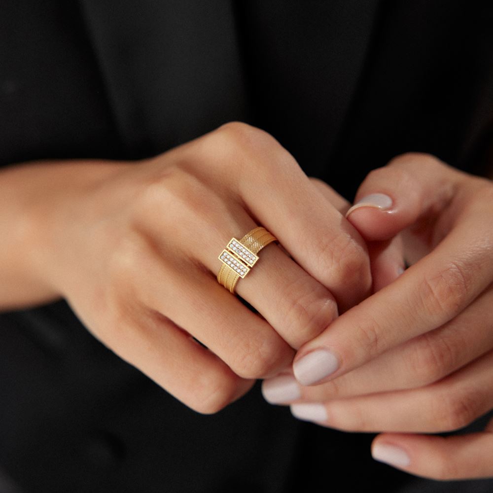 T Taşlı Kalze Yüzük