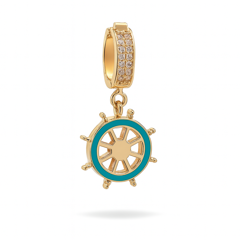 Dümen Turkuaz Mineli Charm Kolye Ucu