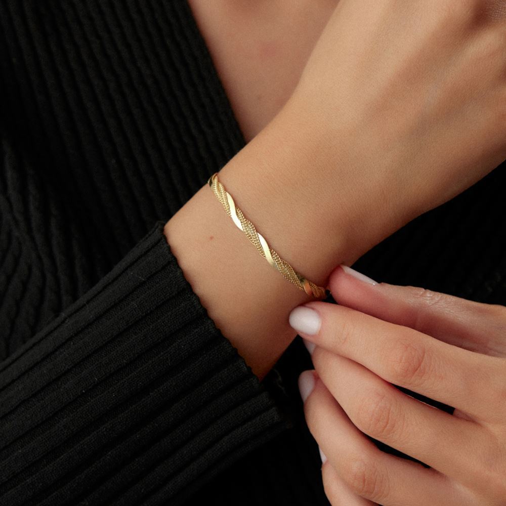 Kırmızı İtalyan Burgu Kalemli Bileklik