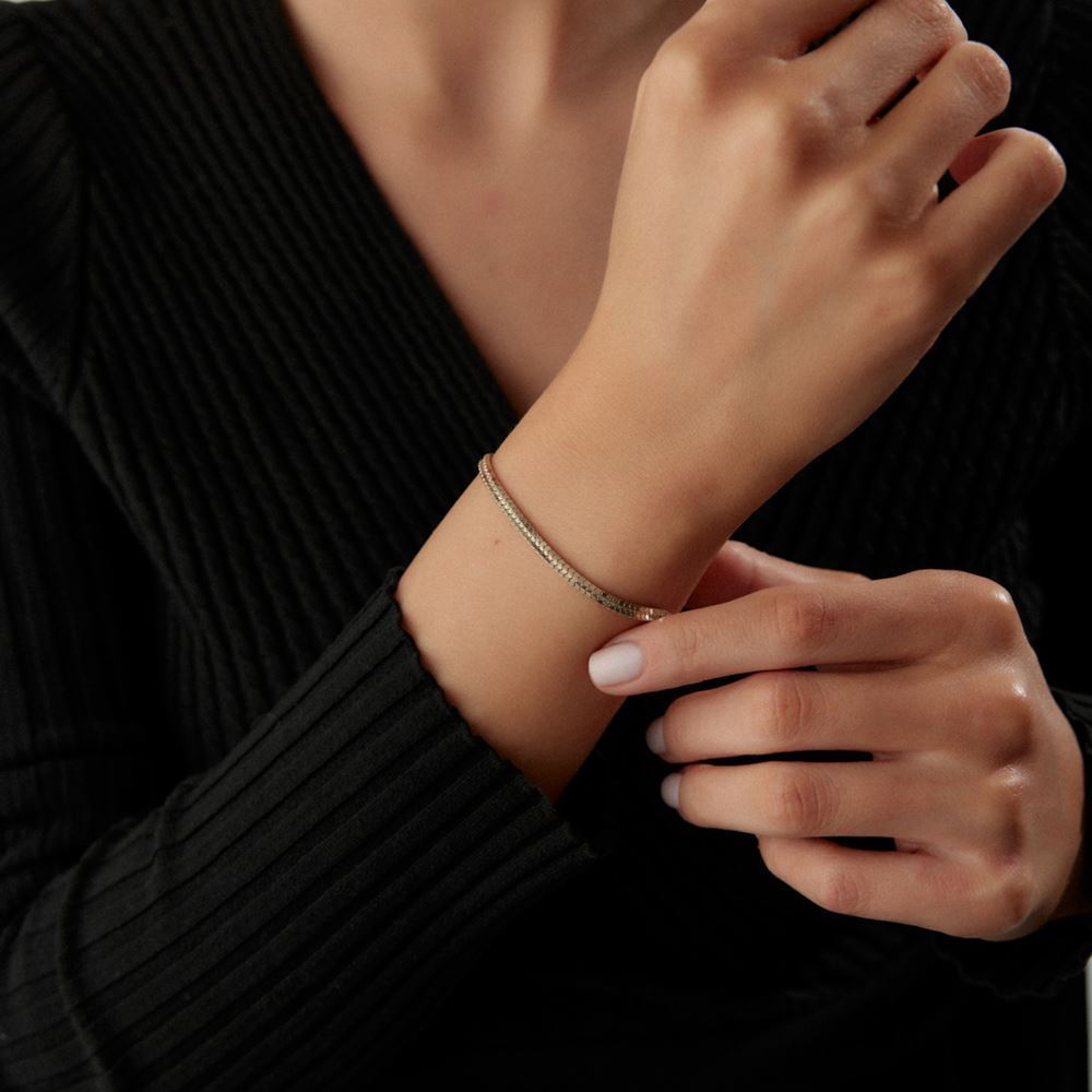 İtalyan Oluklu Balıksırtı Bileklik