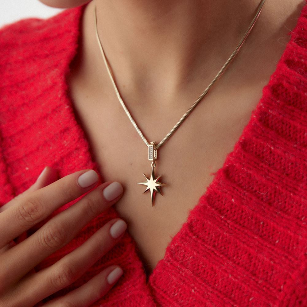 Kutup Yıldız Charm Kolye Ucu