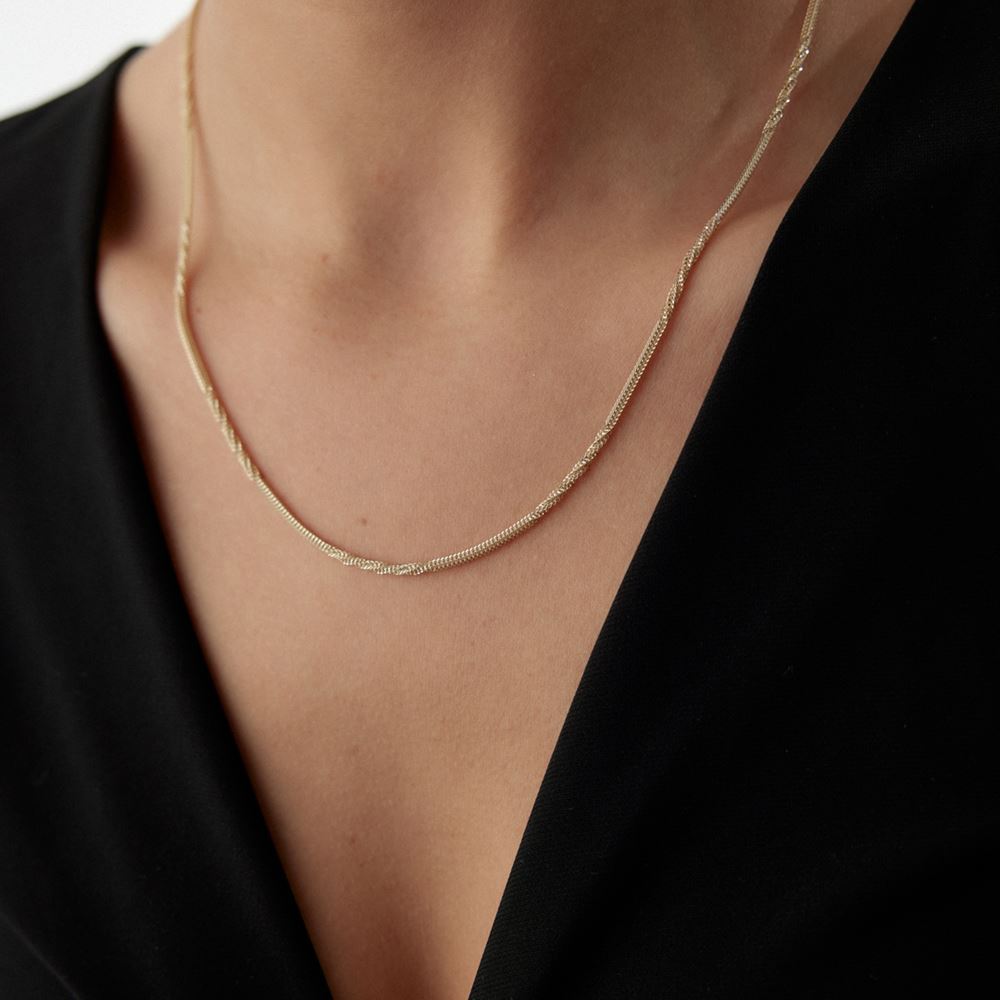 İtalyan Burgu Halat Kolye 49 Cm