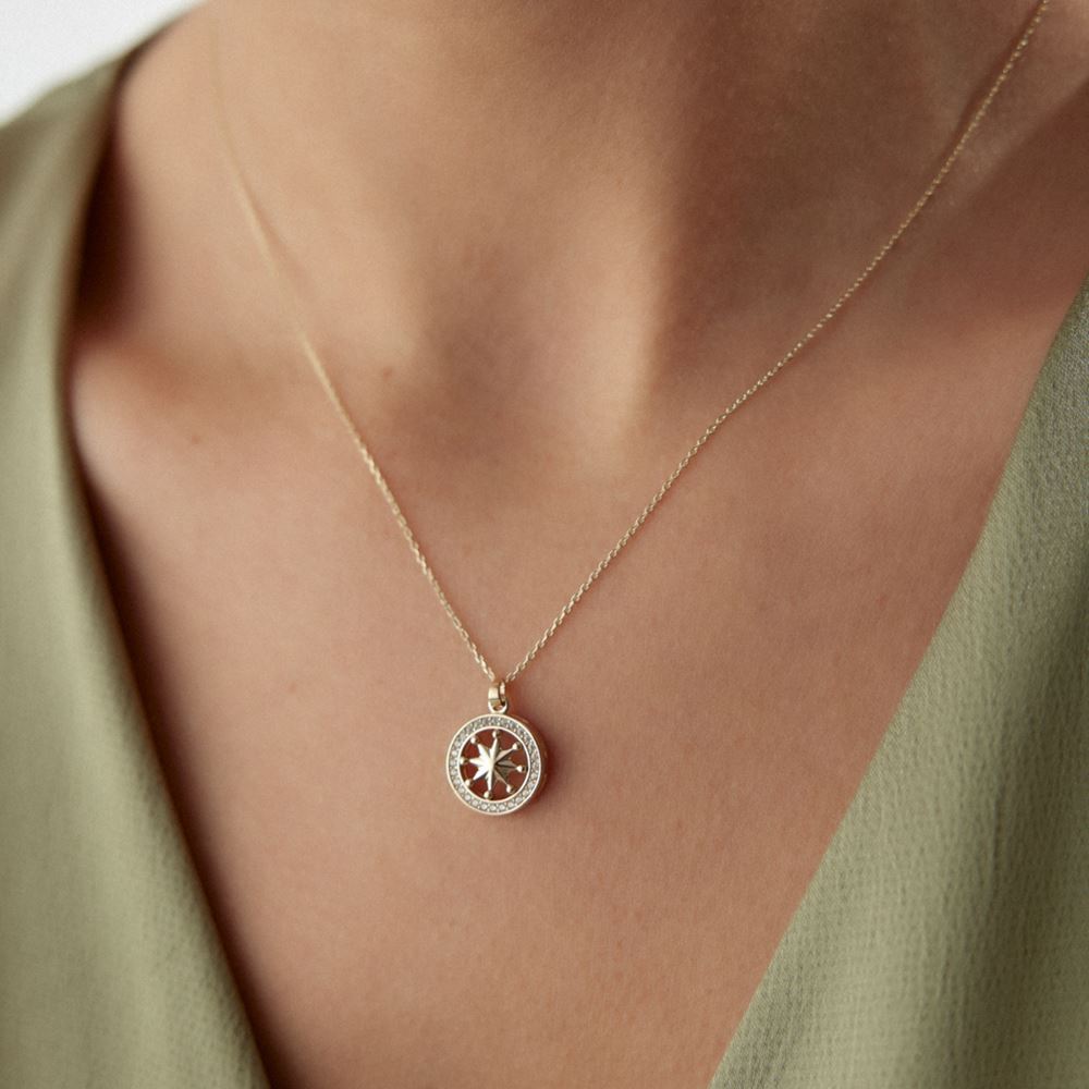 Pusula Taşlı Kolye