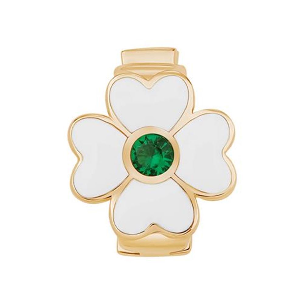 Beyaz Çiçek 9Mm Bileklik Charm