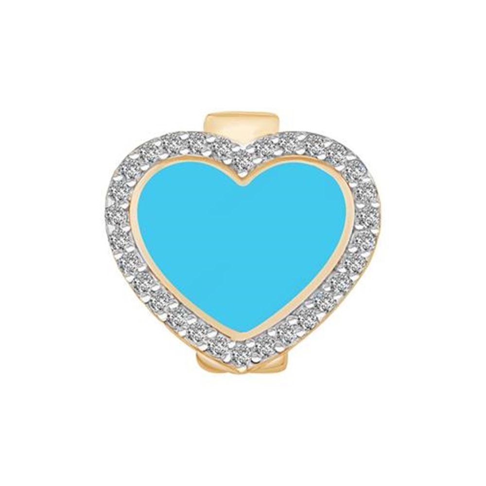 Mavi Kalp 9Mm Bileklik Charm