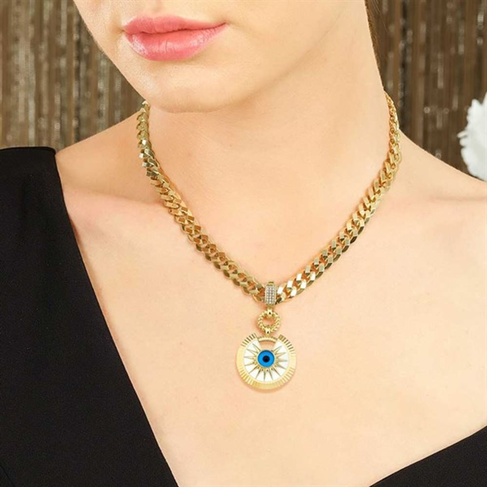 Nazar Boncuklu Yıldız Kolye Ucu Charm