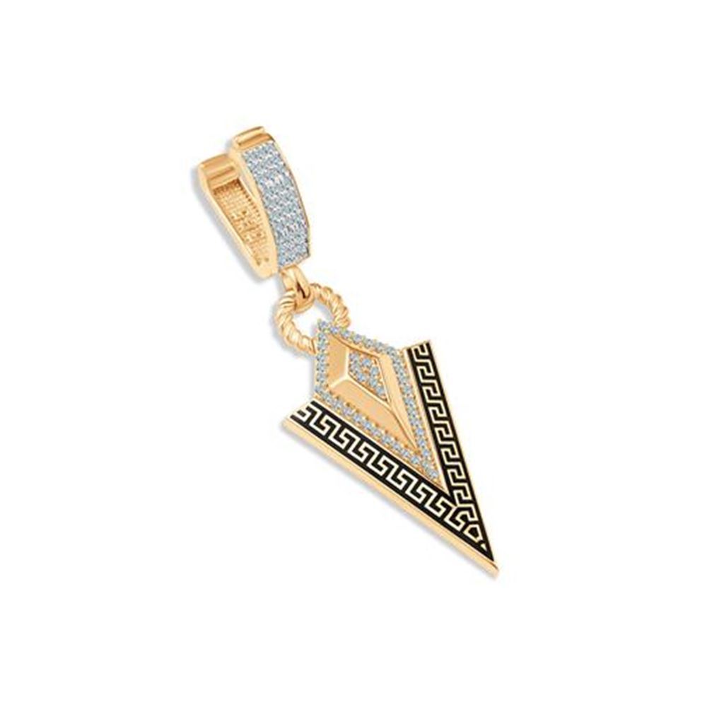 Siyah Mineli Üçgen Charm