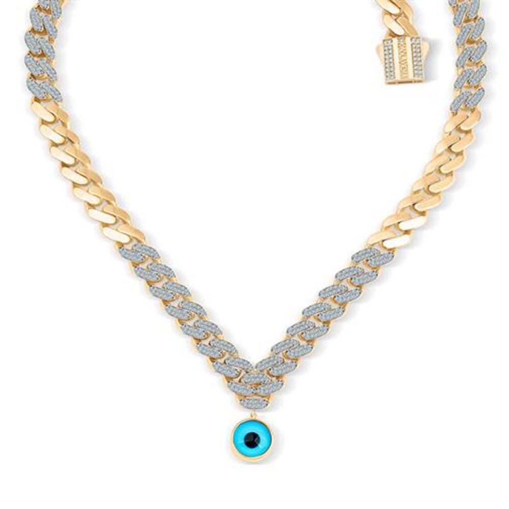 Altın Taşlı Göz Bebeğim Kolye