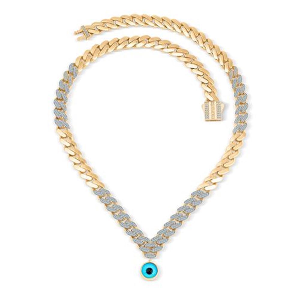 Altın Taşlı Göz Bebeğim Kolye