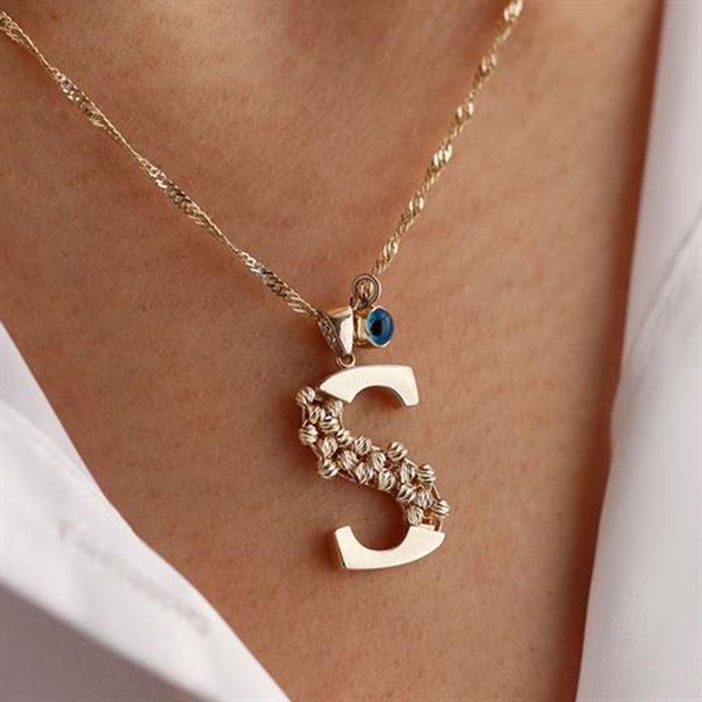 S Harf Altın Kolye
