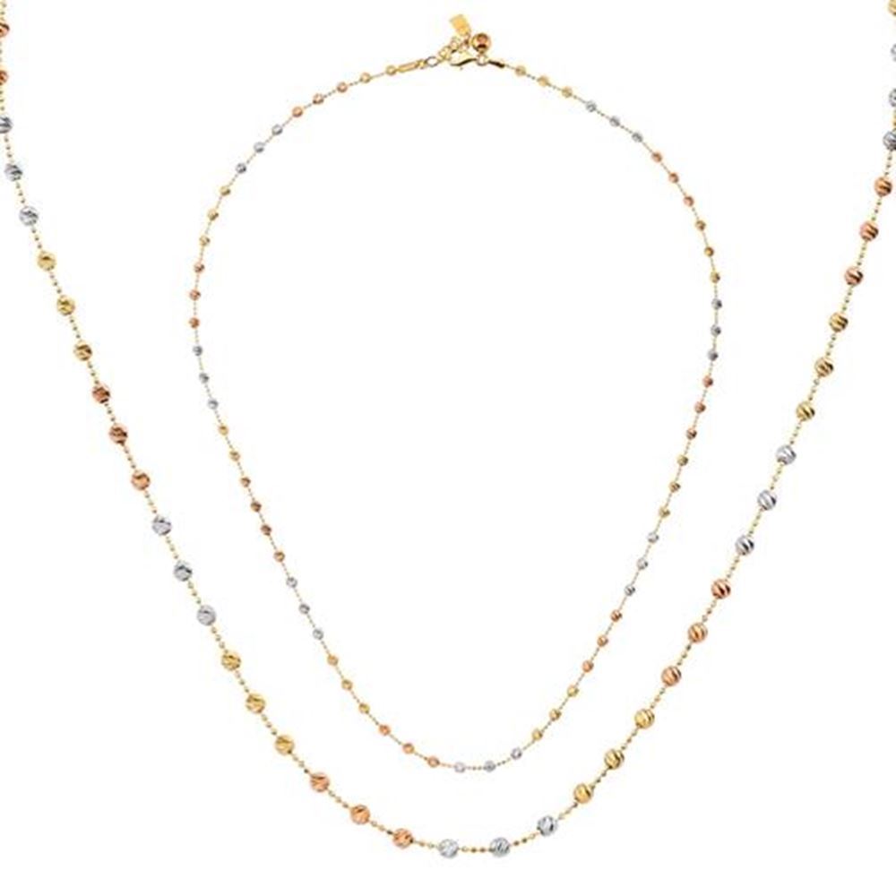 Renkli Top Top Altın Kolye