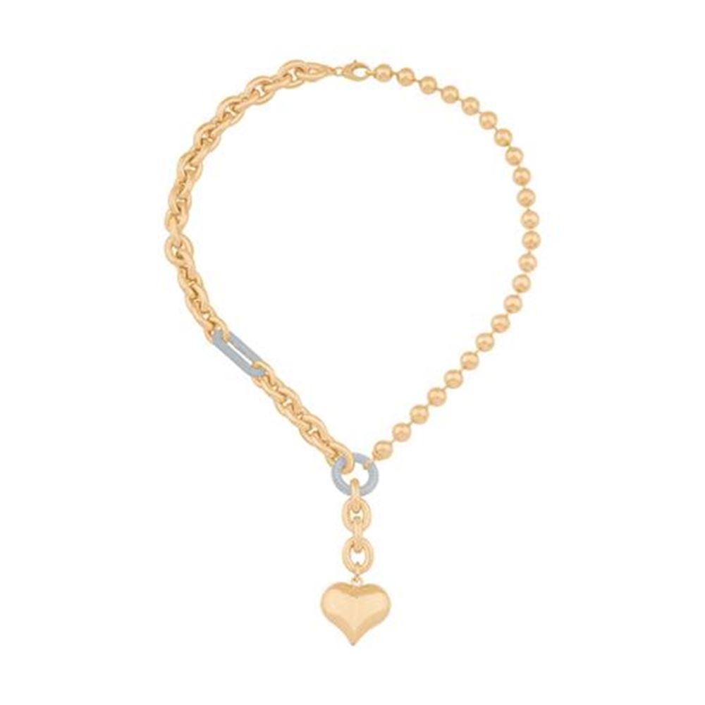 Asimetrik Zincir Kalp Kolye