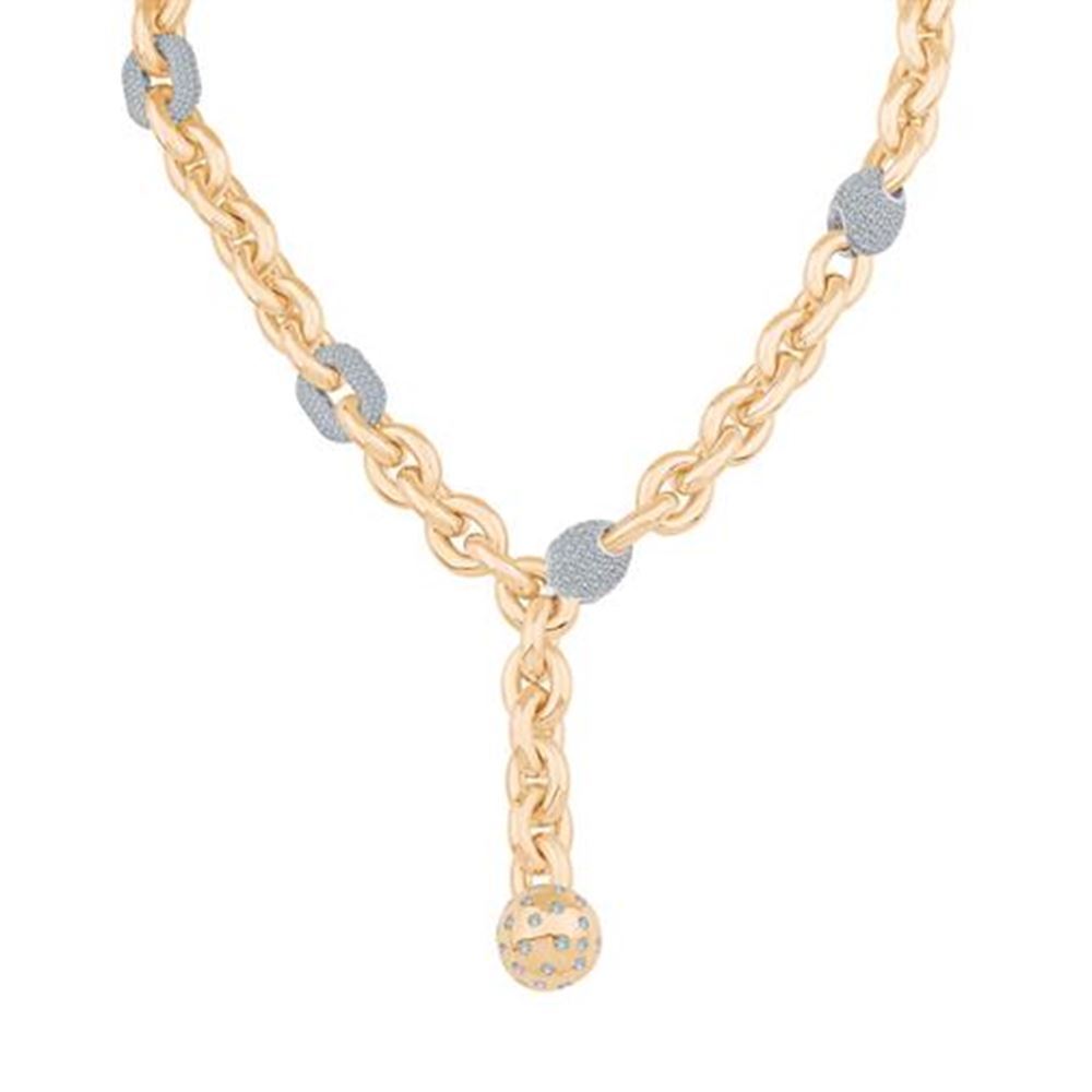 Yuvarlak Taş Uçlu Altın Kolye