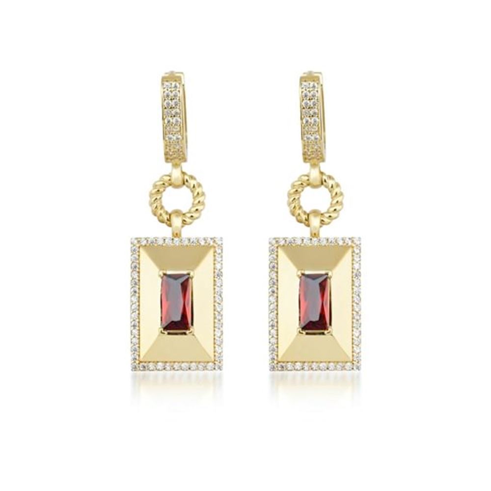 Zümrüt Taşlı Küpe