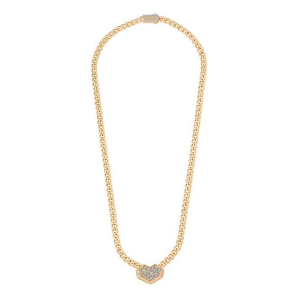 Baget Taşlı Kalp Gurmet Kolye