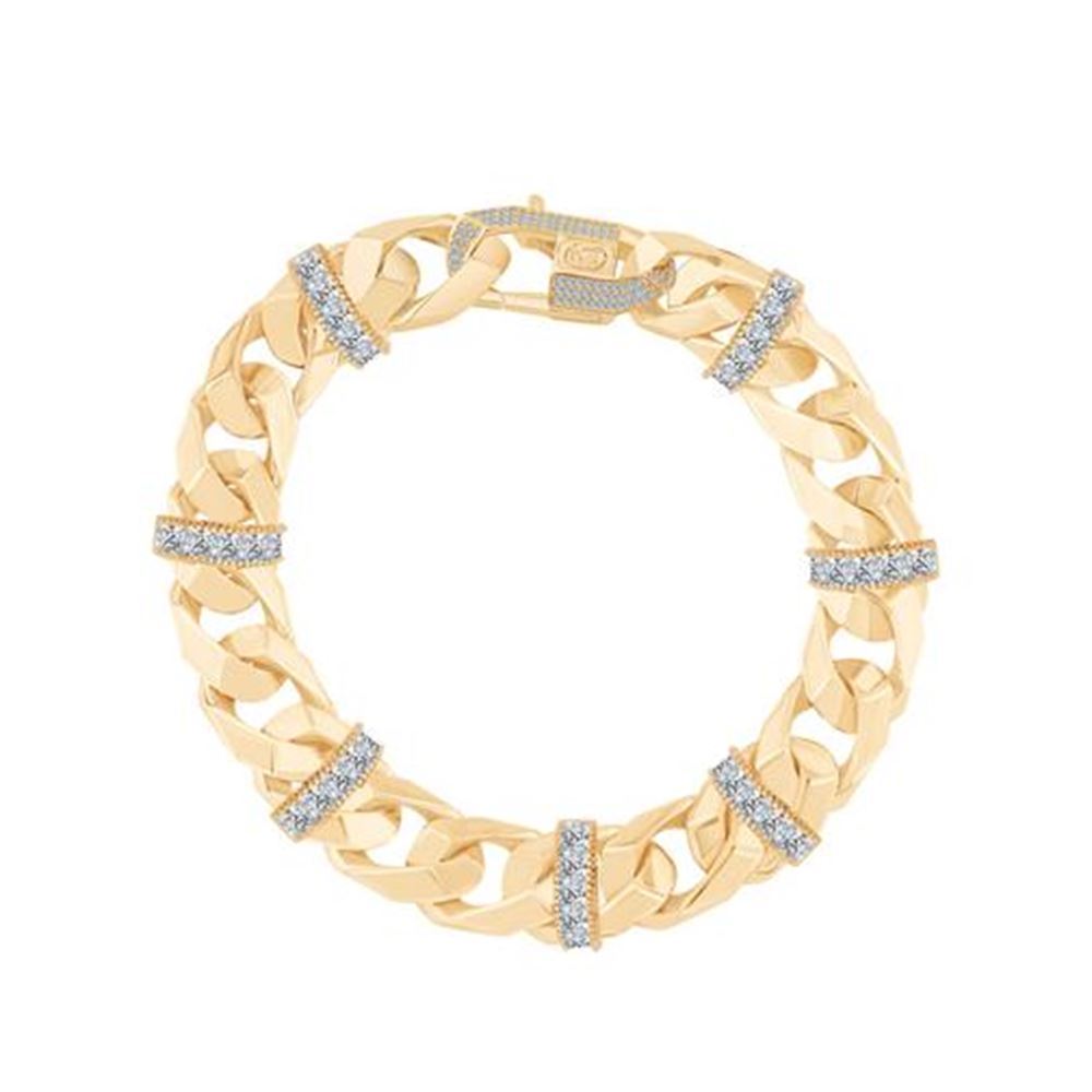 Taşlı Zincir Altın Bileklik