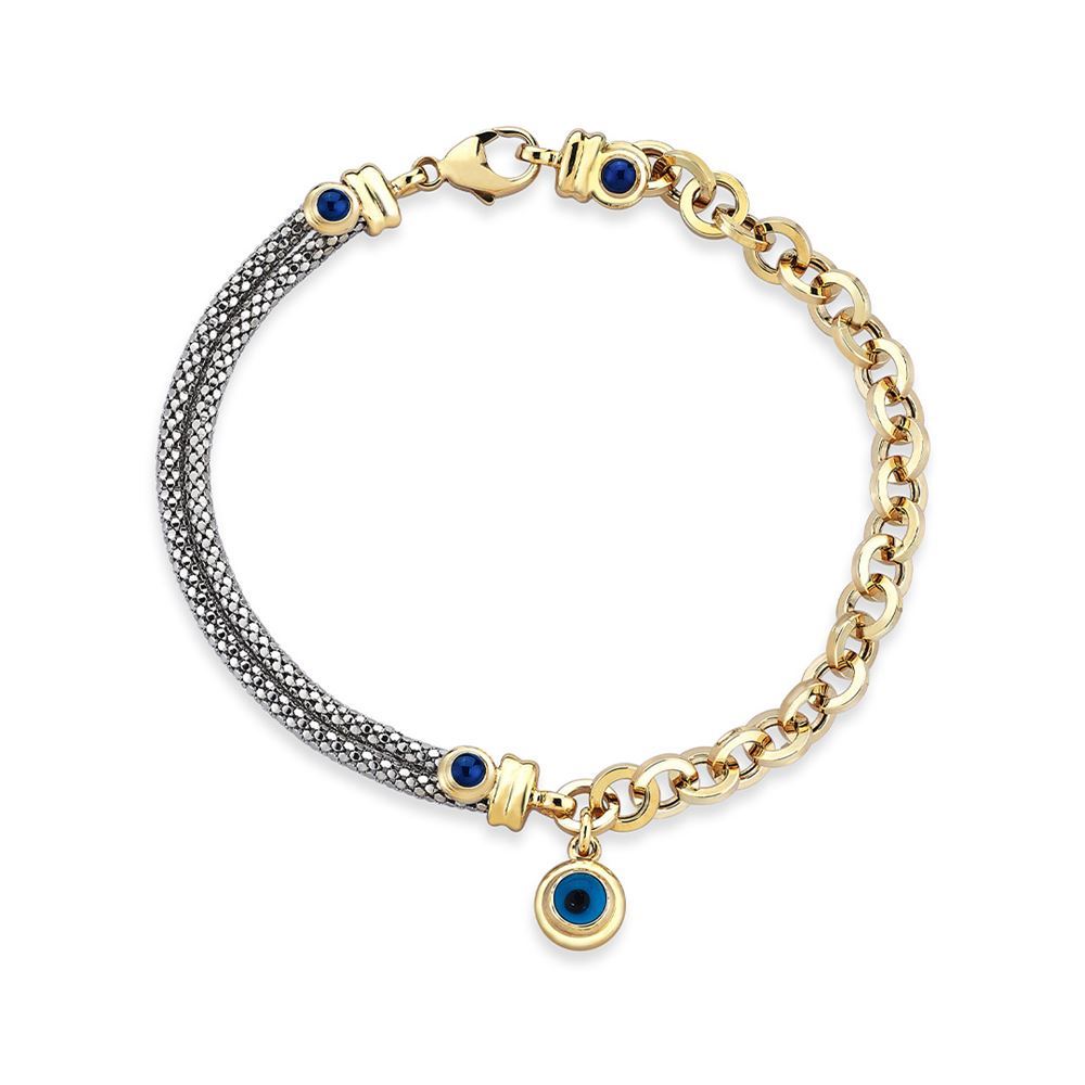 Fortuna Sarı-Beyaz Altın Bileklik