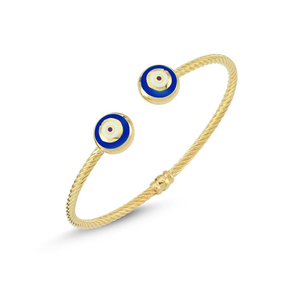 Fortuna Sarı Altın Turkuaz Mineli Kelepçe