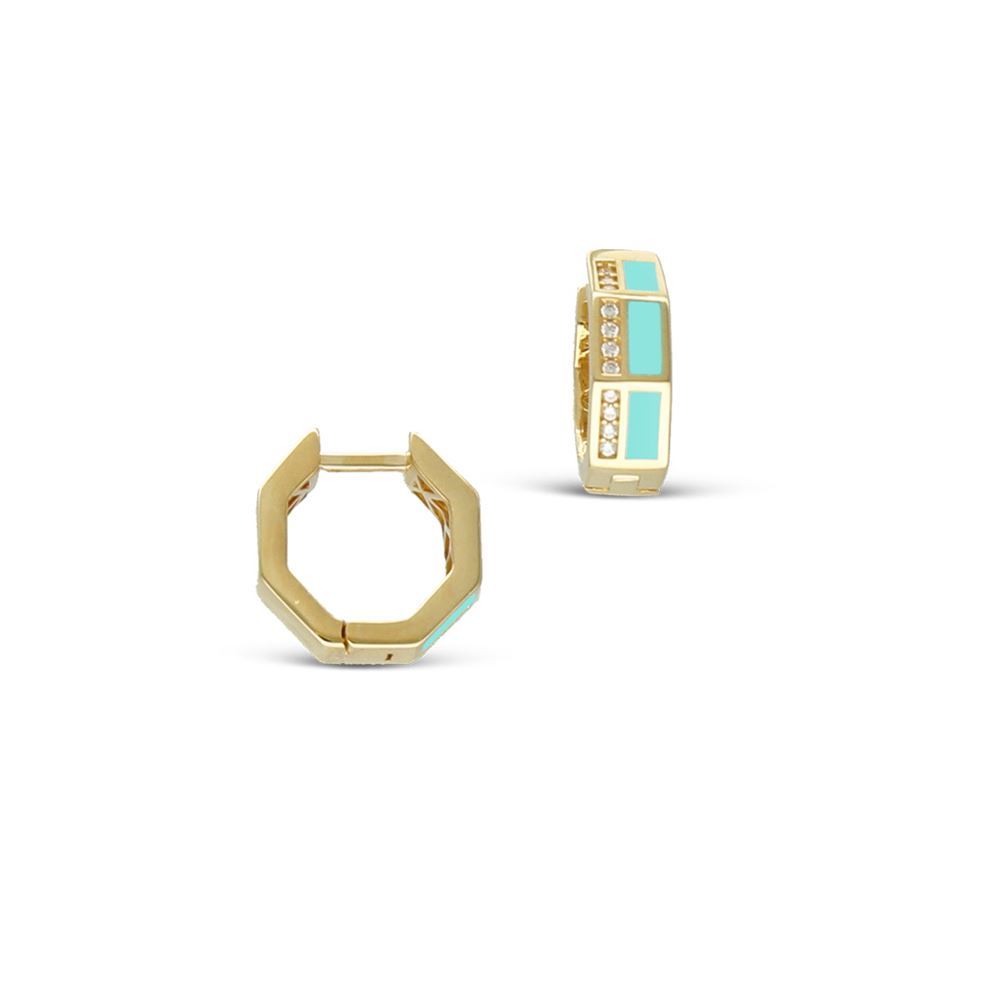 Minima Siyah Mineli Küpe