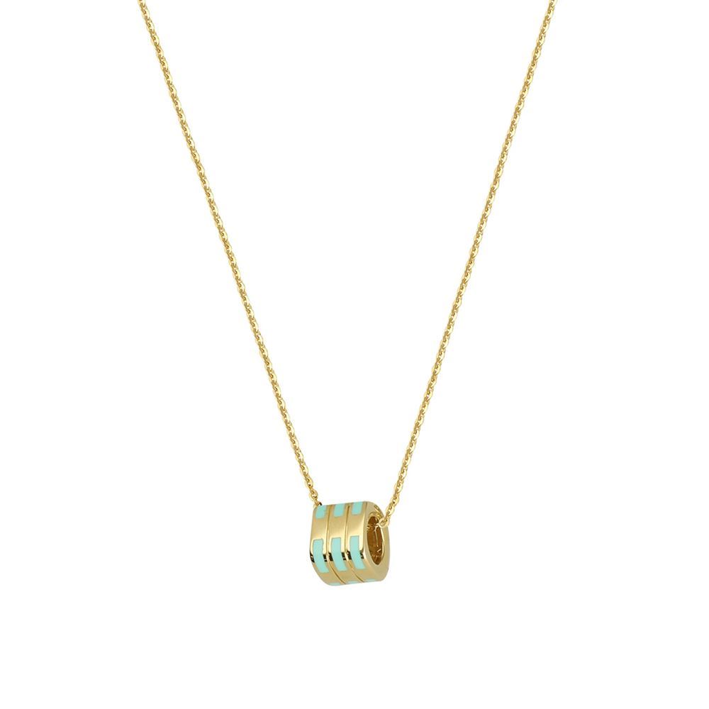 Minima Sarı Altın Mineli Kolye