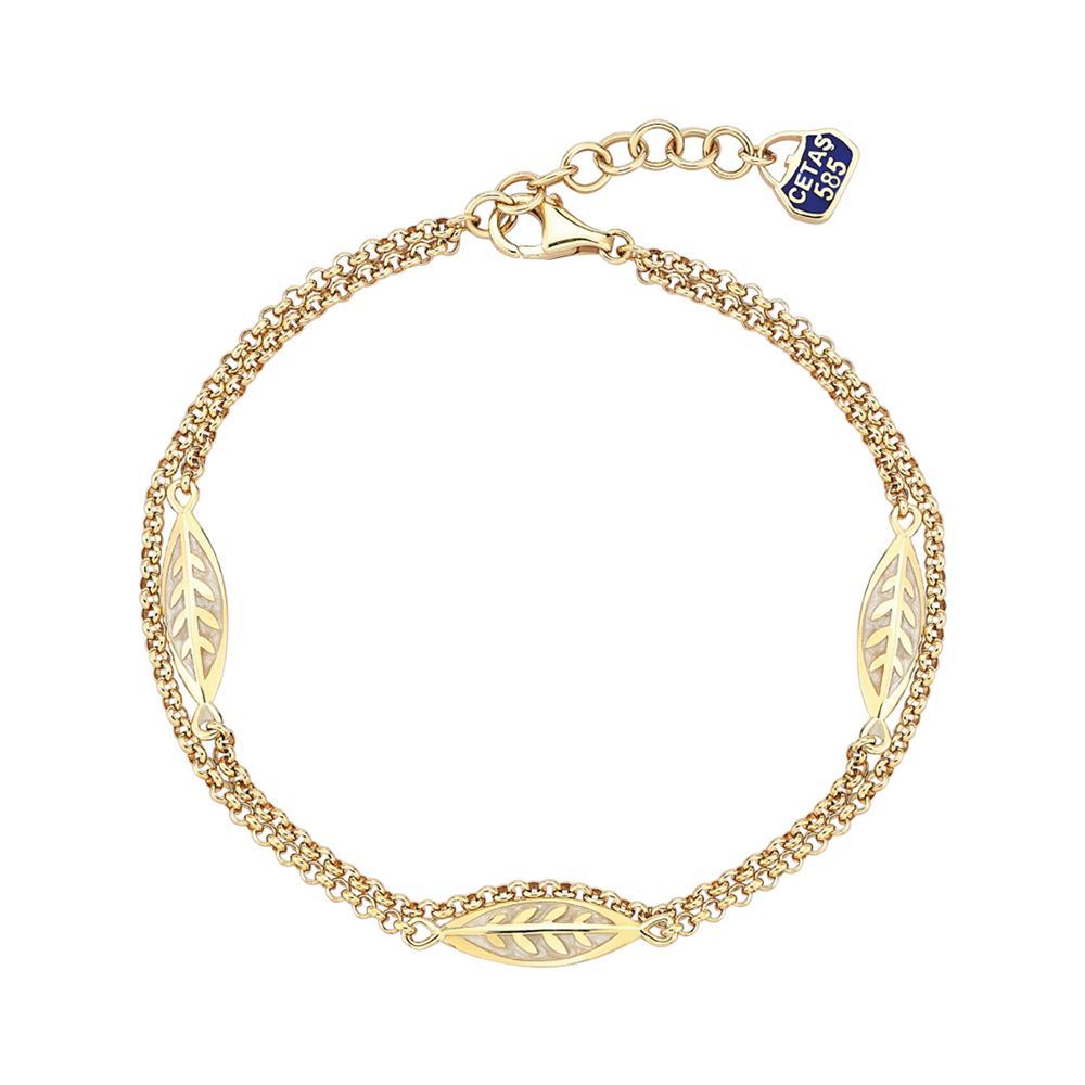 Altın Sedef Mineli Bileklik