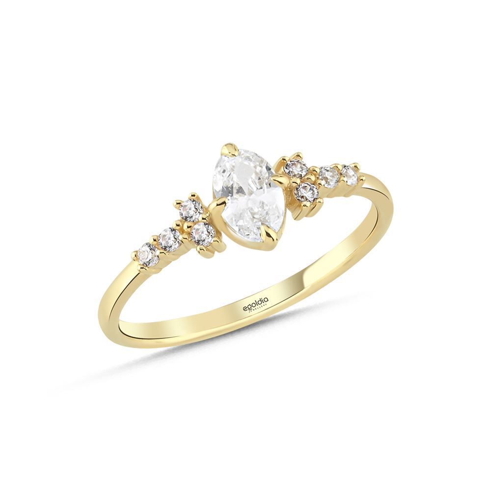 Oval Taşlı Yüzük