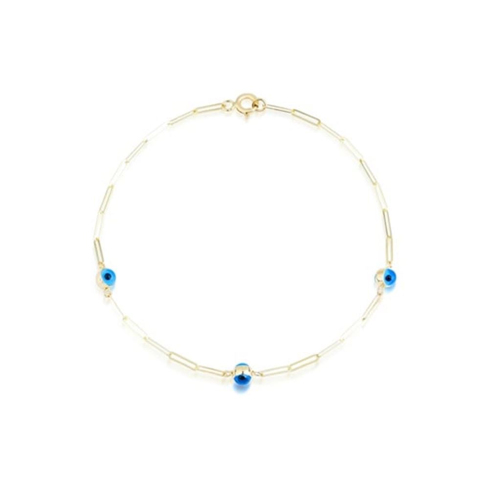 Göz Boncuklu 14 Ayar Altın Bileklik