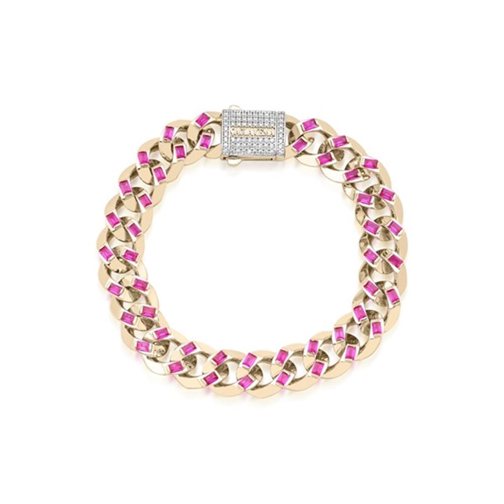 Altın Kırmızı Taşlı Bileklik