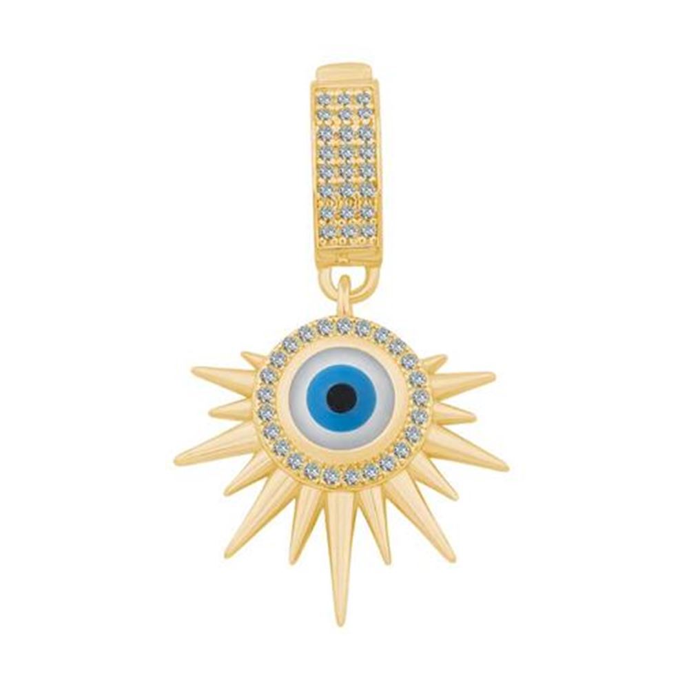 Nazar Boncuklu Taşlı Charm