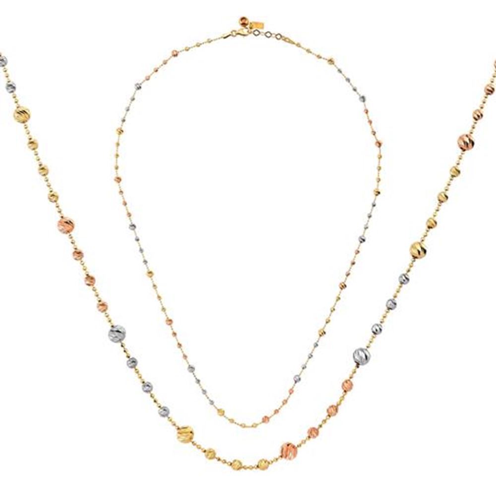 Top Top Renkli Altın Kolye