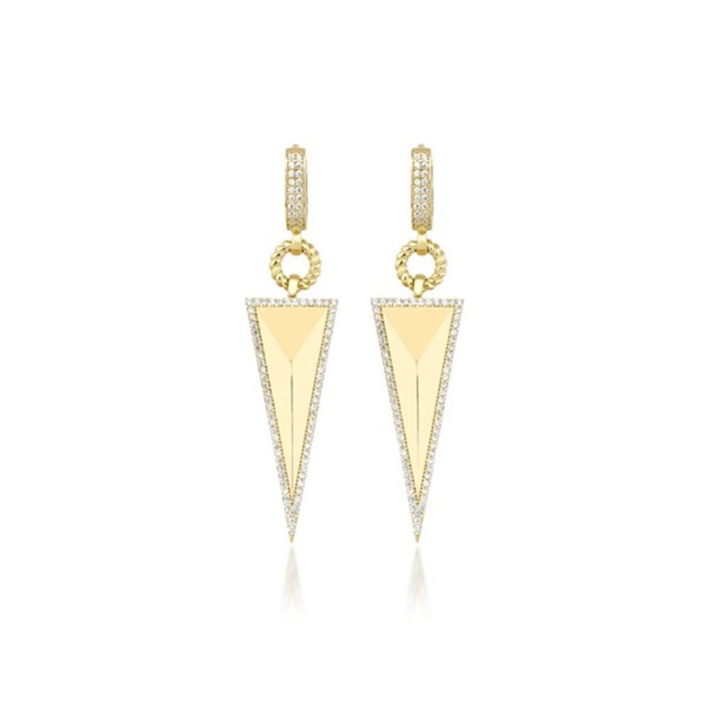 Üçgen Piramit Küpe