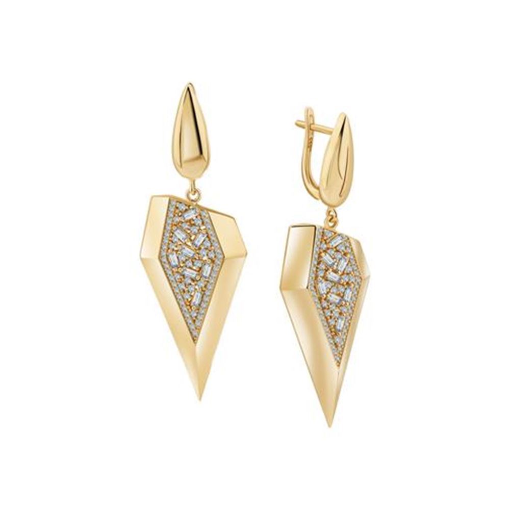 Sallantılı Buz Kristali Küpe