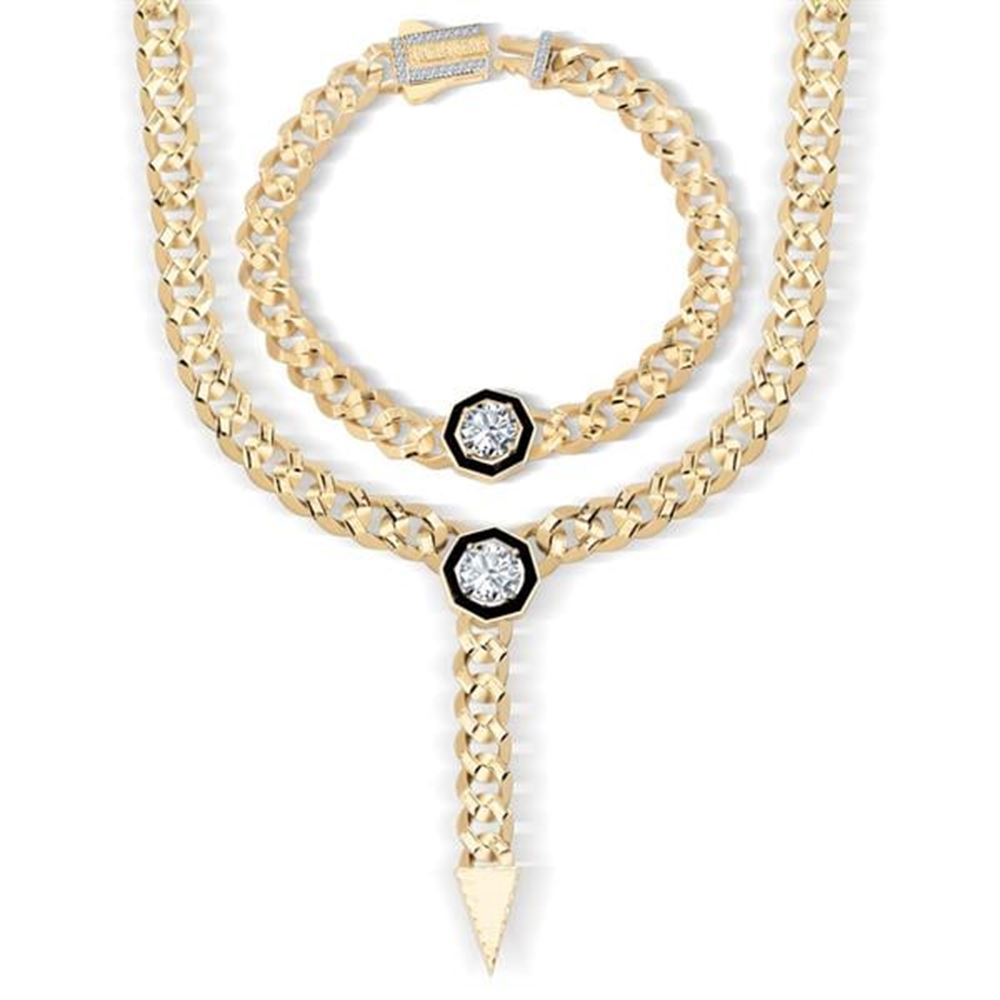 7Mm Taşlı Altın Gurmet Set