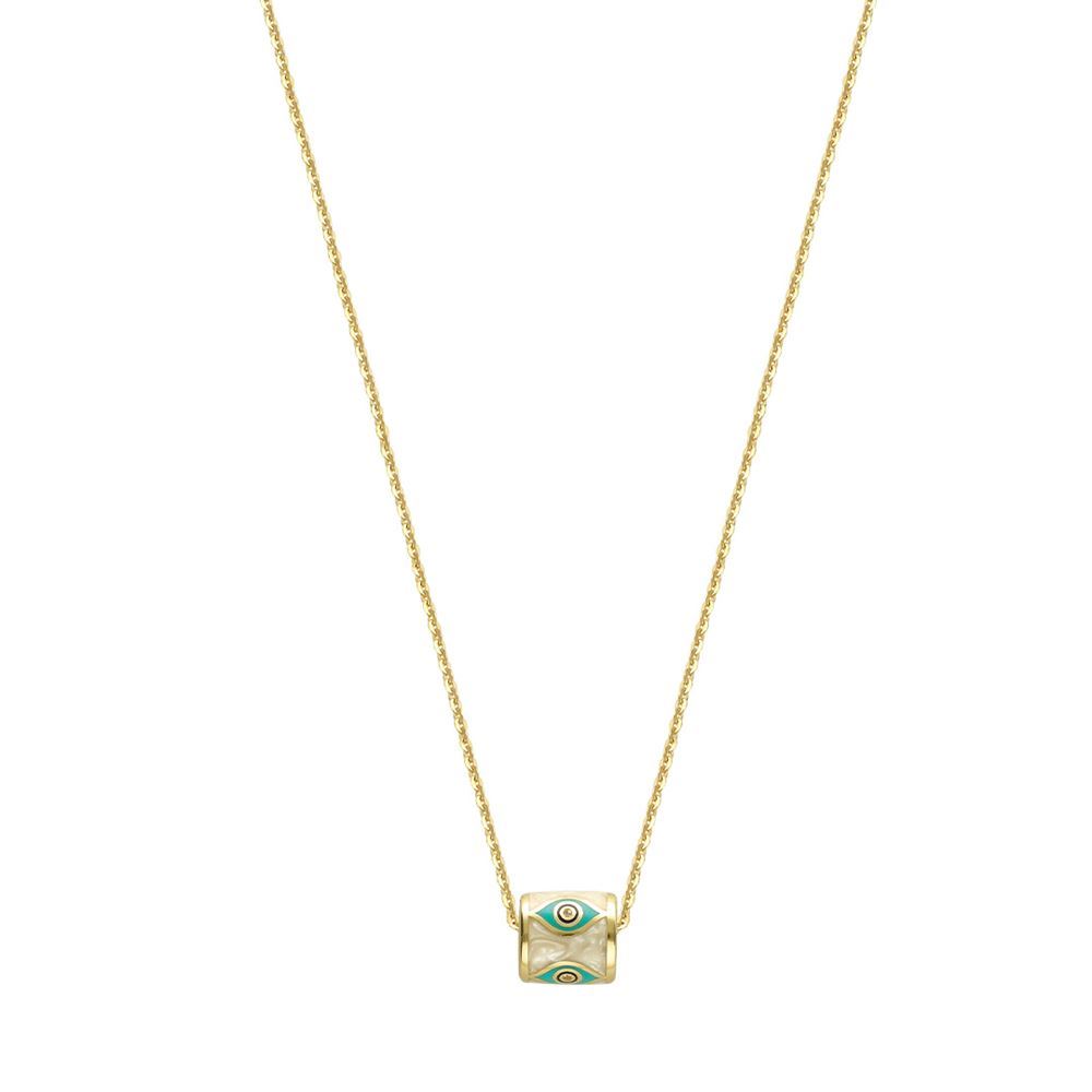 Fortuna Sarı Altın Sedef Mineli Kolye