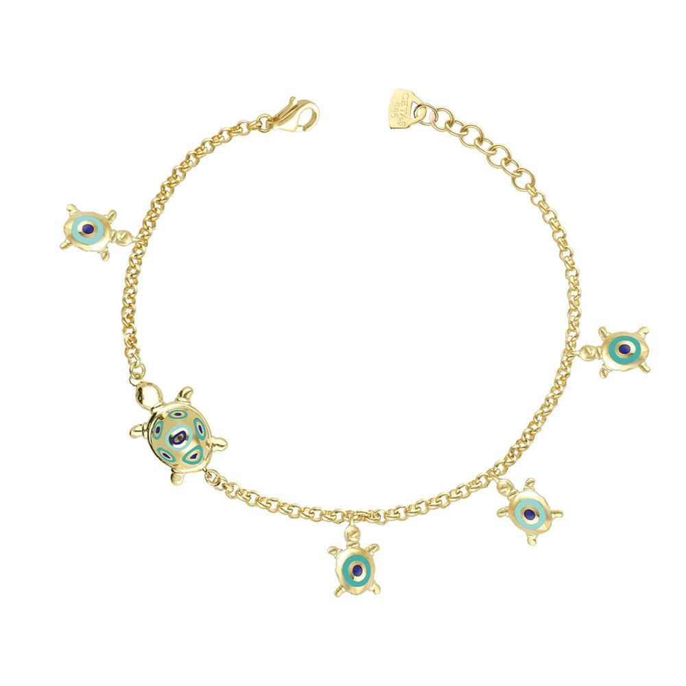 Sarı Altın Mineli Kaplımbaºa Fortuna Bileklik