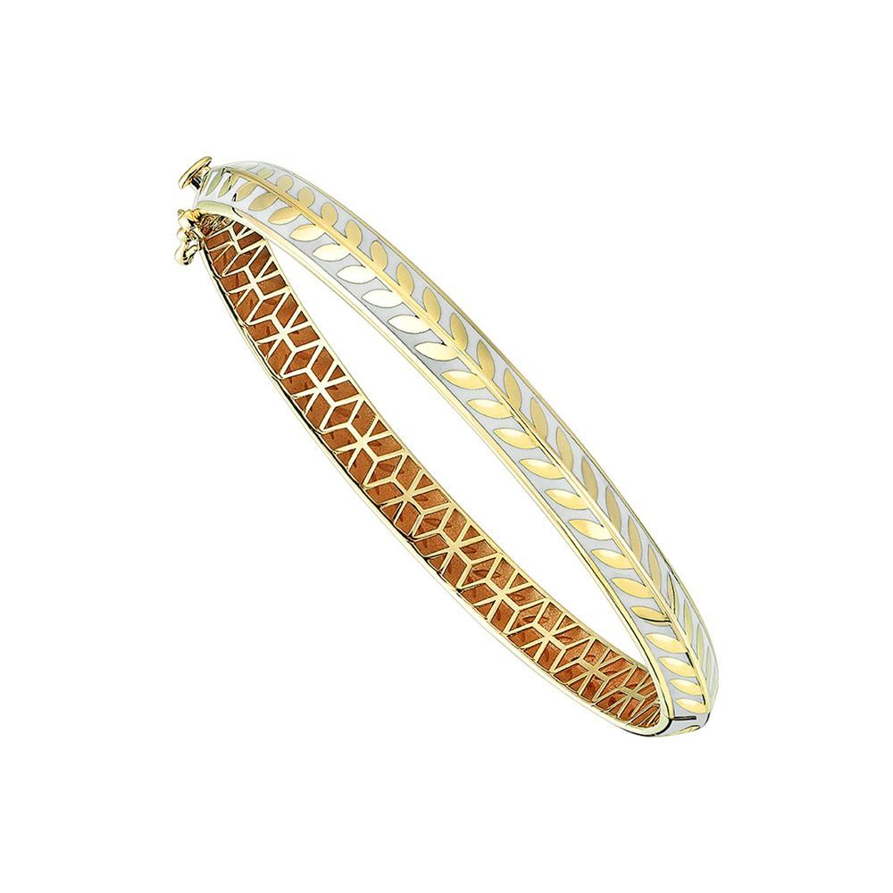 Olivia Beyaz Mineli Kelepçe Bilezik