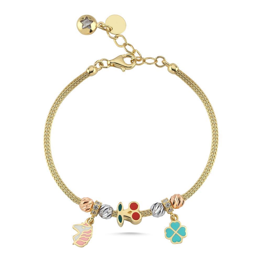 Vişneli Mineli Dorikalı Bileklik