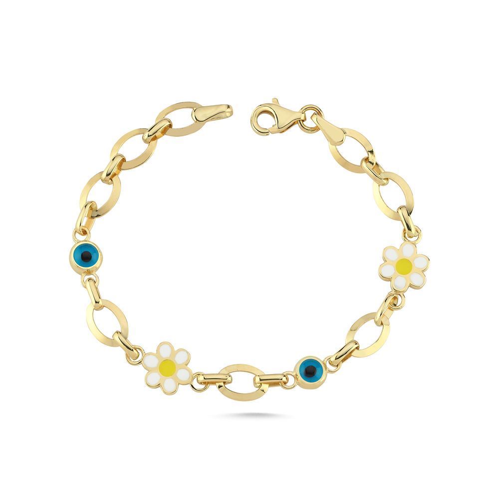 Nazar Boncuklu Papatyalı Bileklik