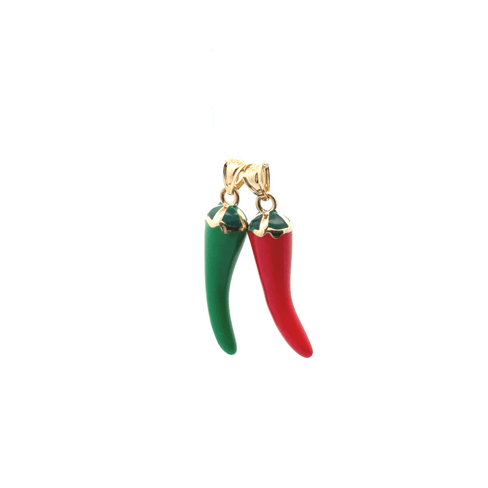 Yeşil Biber Kolye Ucu(0,5*2,2 Cm)